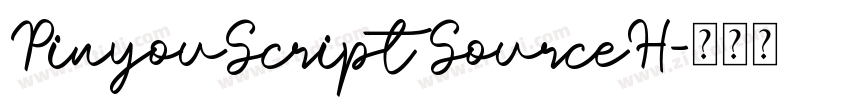 PinyouScript SourceH字体转换
